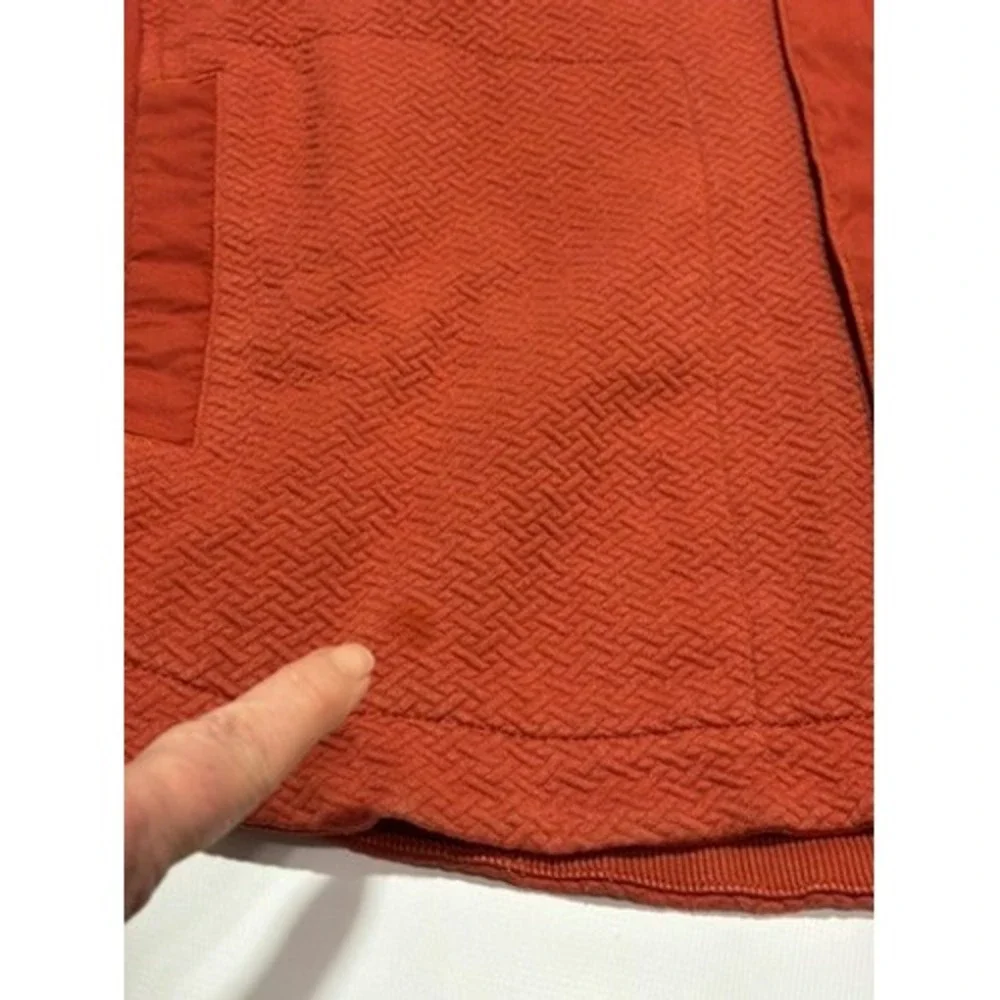 Carbon 2 Cobalt Men's Orange‎ Full Zip Textured Casual Shacket Size L - Picture 9 of 11
